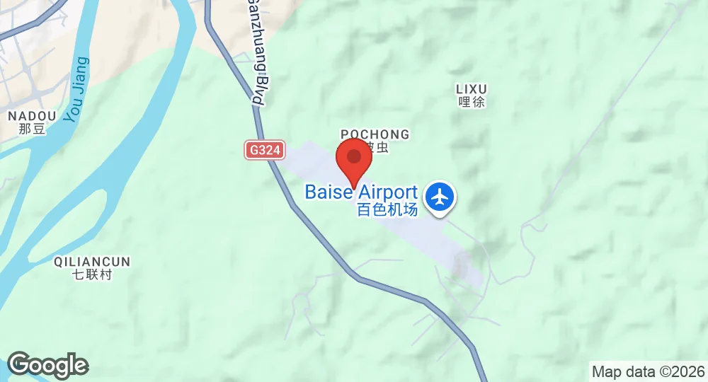 Map of Tianyang Air Base