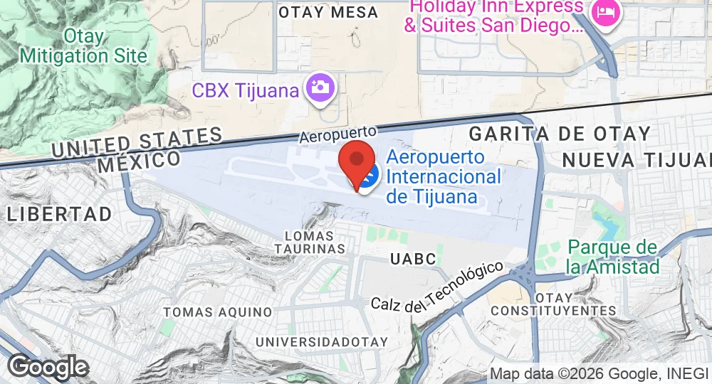 Map of Tijuana International Airport