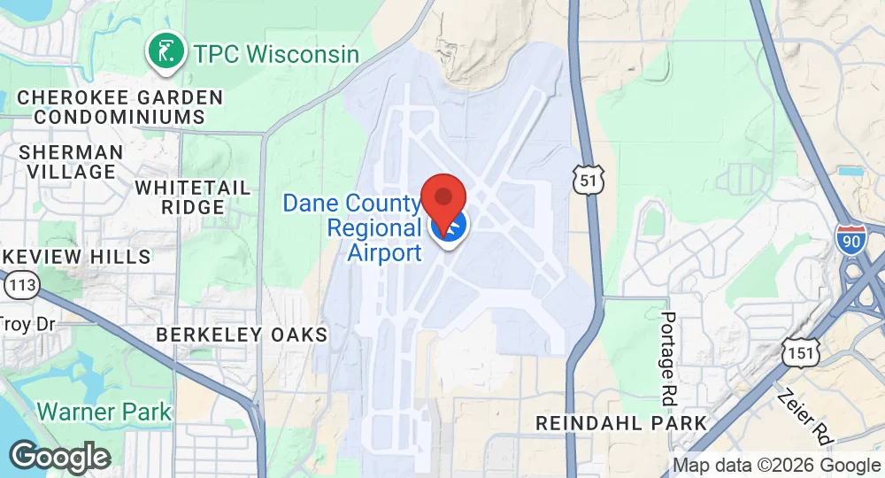 Map of Truax Field Air National Guard Base