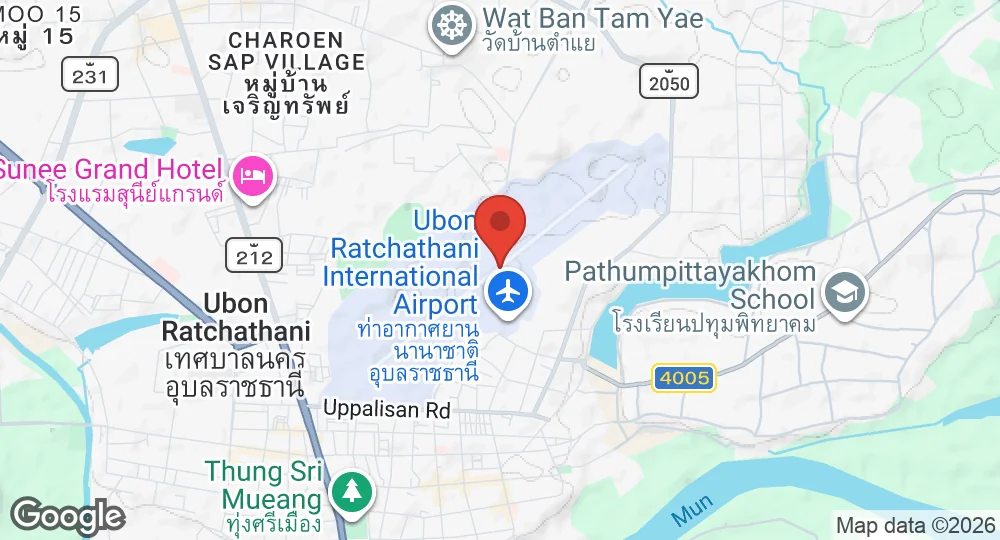 Map of Ubon Royal Thai Air Force Base