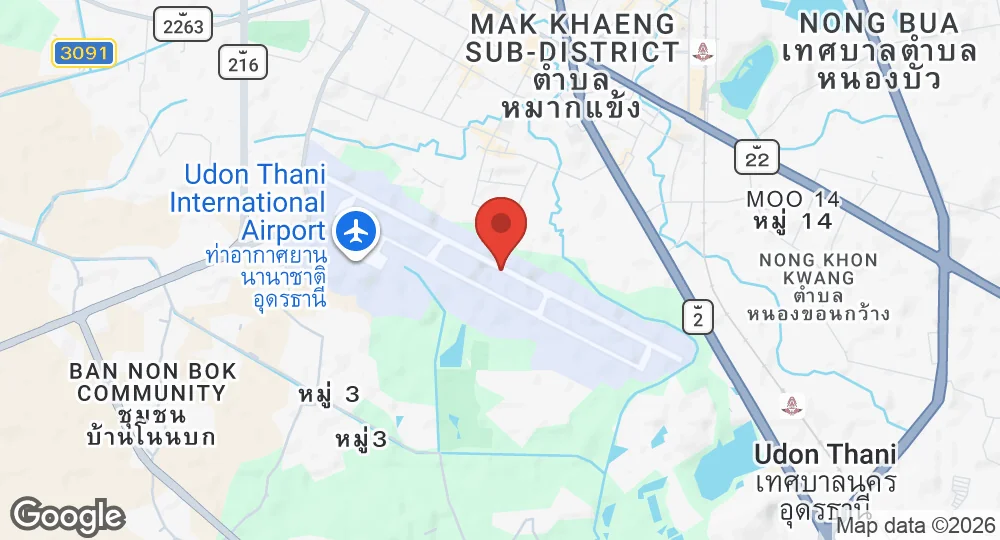 Map of Udorn Royal Thai Air Force Base
