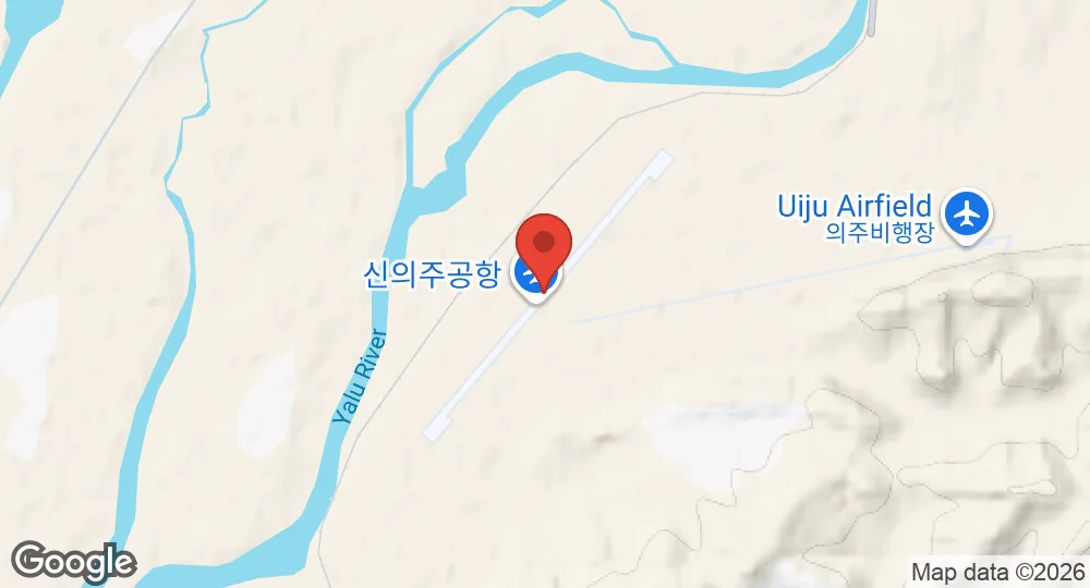 Map of Uiju Airfield
