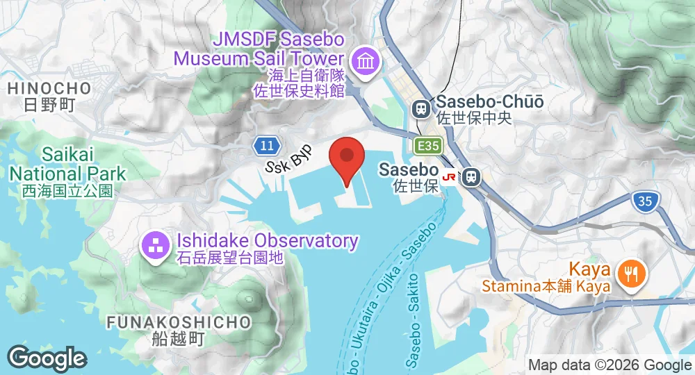 Map of United States Fleet Activities Sasebo