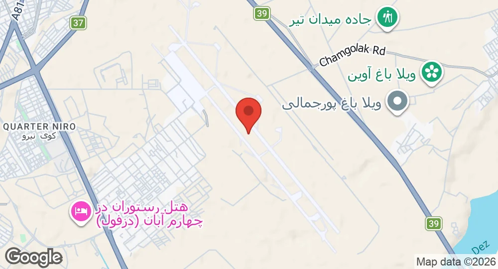 Map of Vahdati Air Base