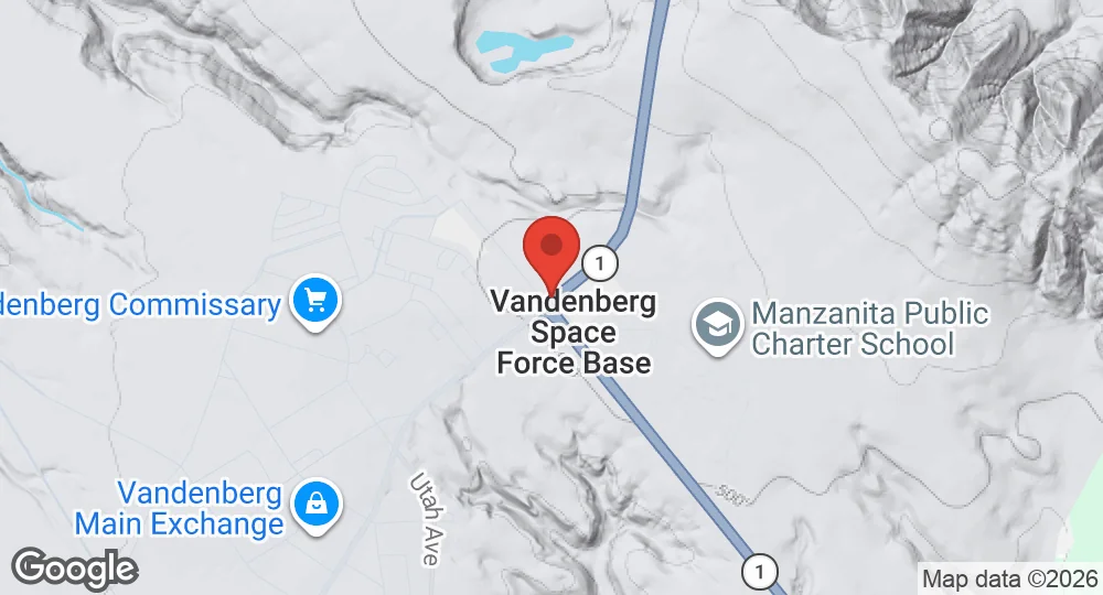 Map of Vandenberg Space Force Base