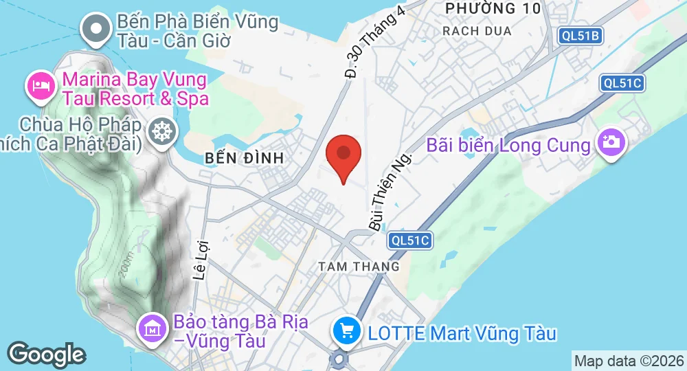 Map of Vũng Tàu Airfield