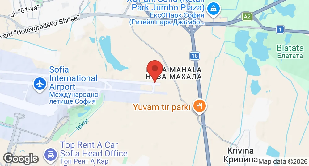 Map of Vrazhdebna Air Base