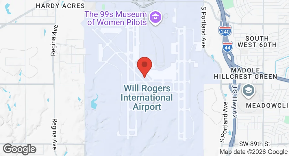 Map of Will Rogers Air National Guard Base