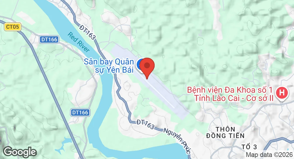 Map of Yên Bái Air Base