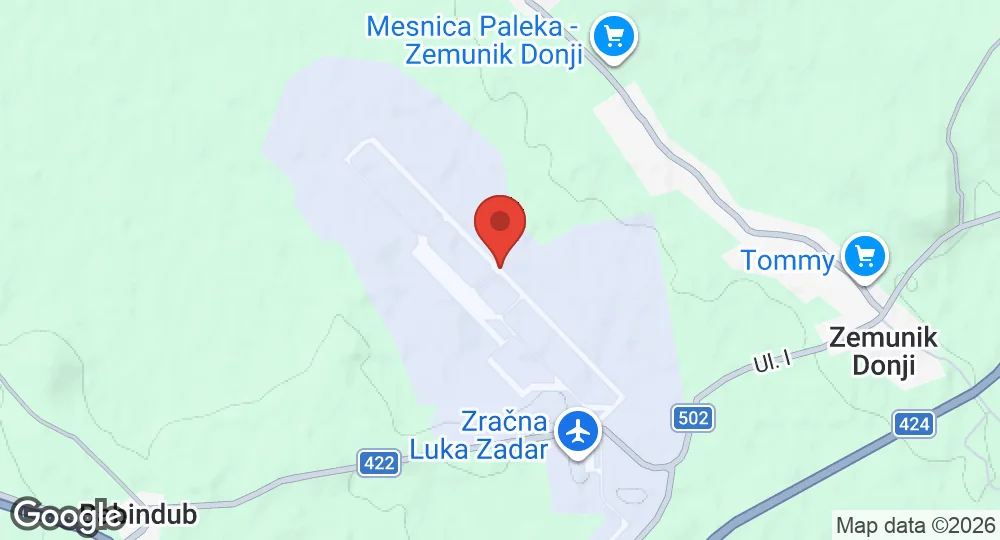 Map of Zadar Airport