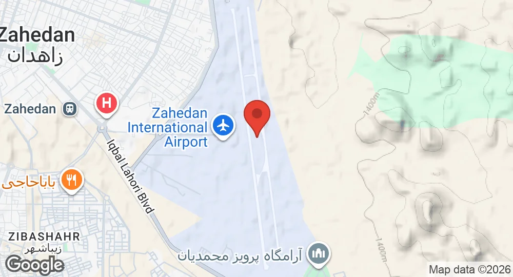 Map of Zahedan International Airport