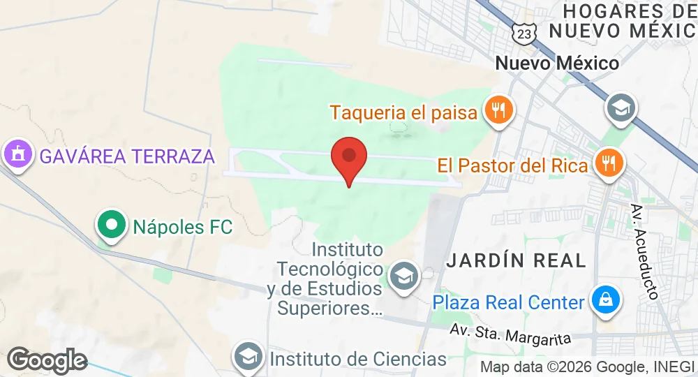 Map of Zapopan Air Force Base