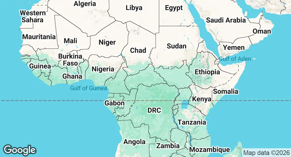 Map of Central African Republic