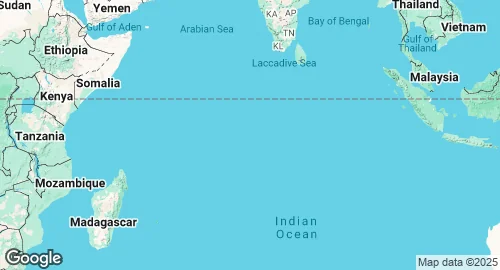 خريطة إقليم المحيط الهندي البريطاني