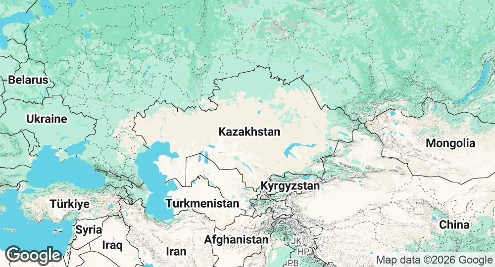 Map of Kazakhstan