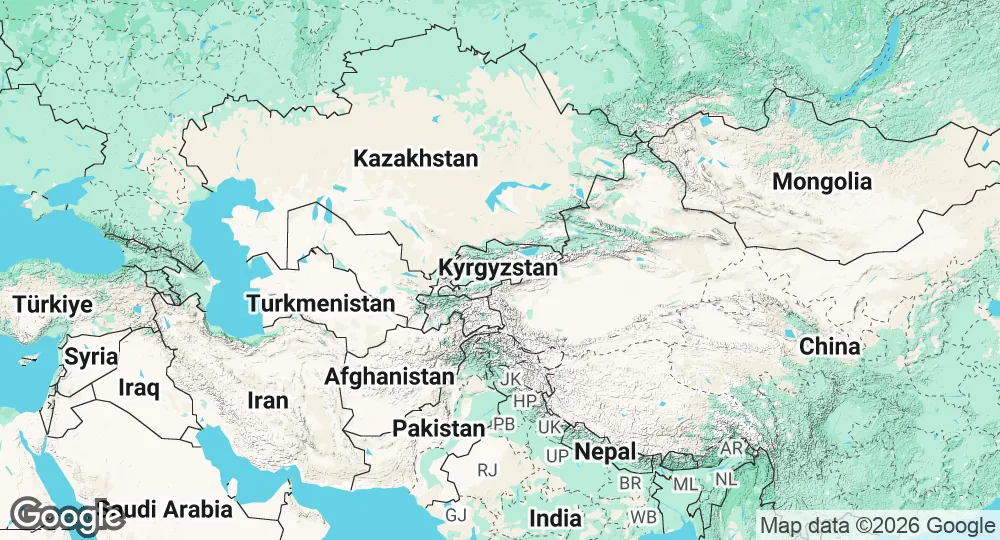 Map of Kyrgyzstan