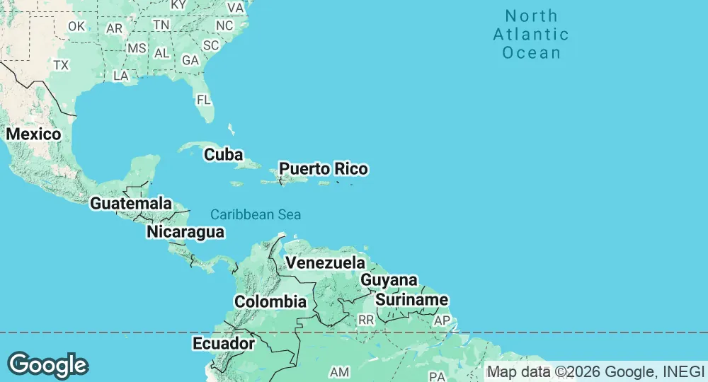 Map of Saint Kitts and Nevis