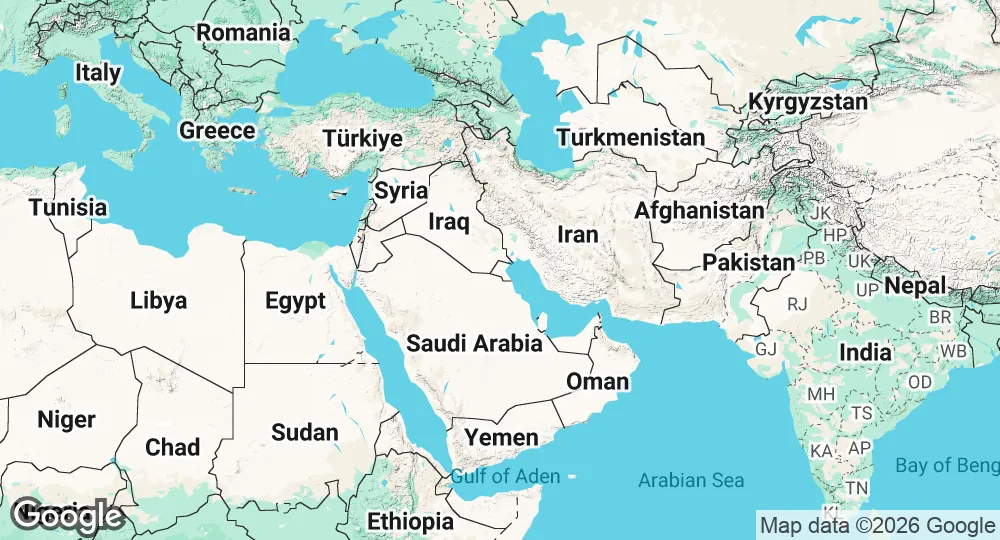 Map of Kuwait