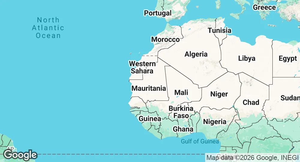 Map of Mauritania