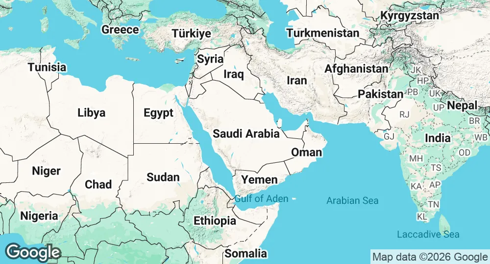 Map of Saudi Arabia