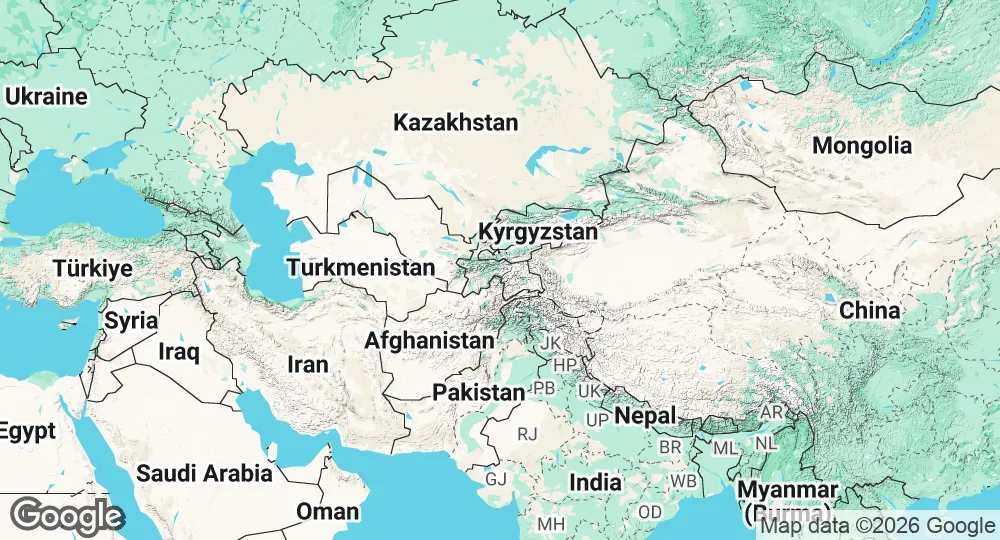 Map of Tajikistan