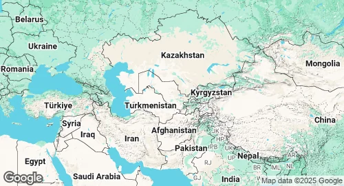 خريطة أوزبكستان