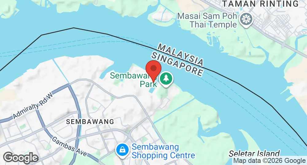 Map of British Defence Singapore Support Unit