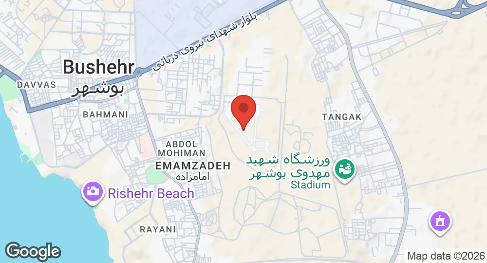 Map of Bushehr Naval Base