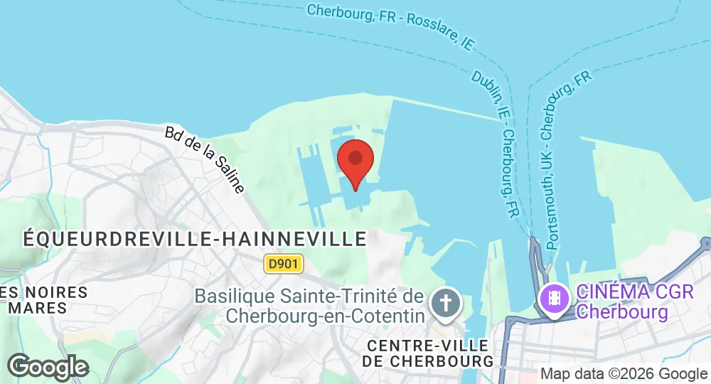 Map of Cherbourg Naval Base