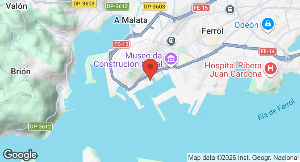 Map of Ferrol Naval Base