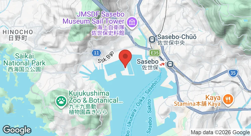Map of Fleet Activities Sasebo