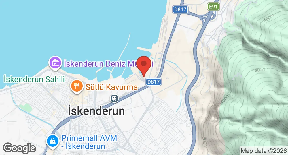 Map of İskenderun Naval Base
