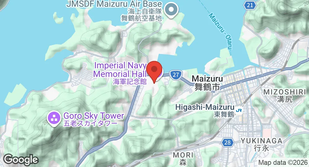 Map of JMSDF Maizuru Naval Base