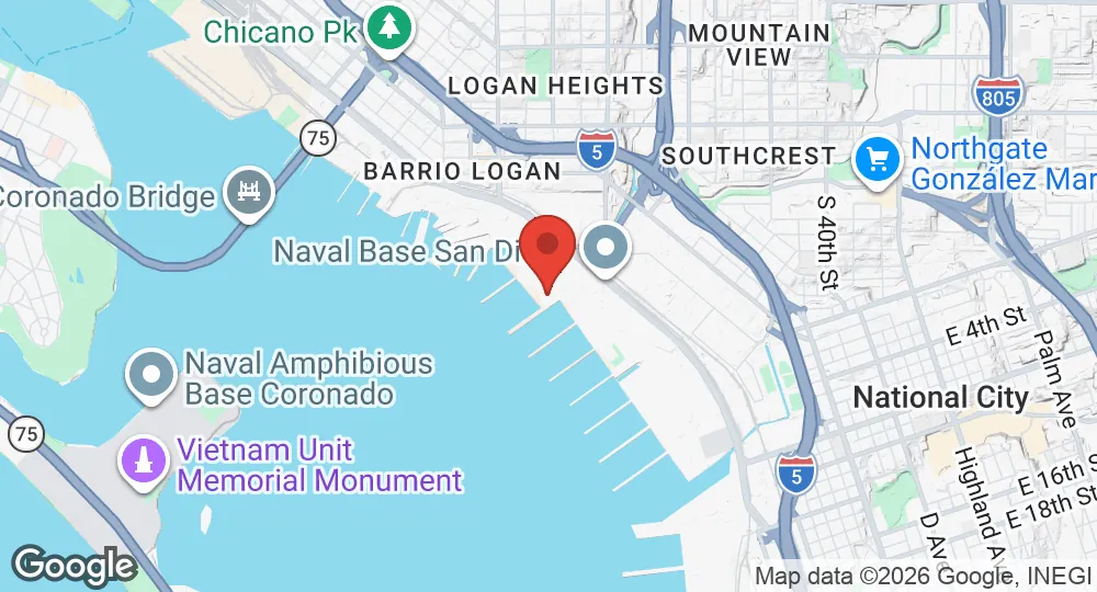 Map of Naval Base San Diego