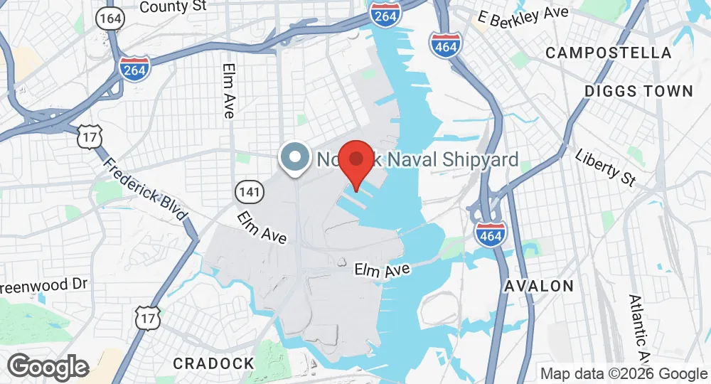 Map of Norfolk Naval Shipyard