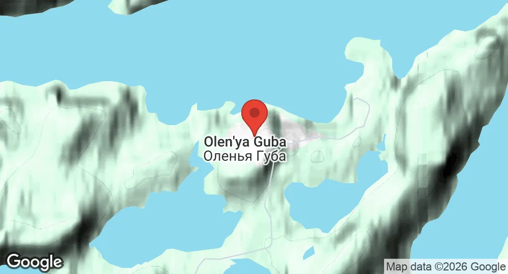 Map of Olenya Bay Naval Base