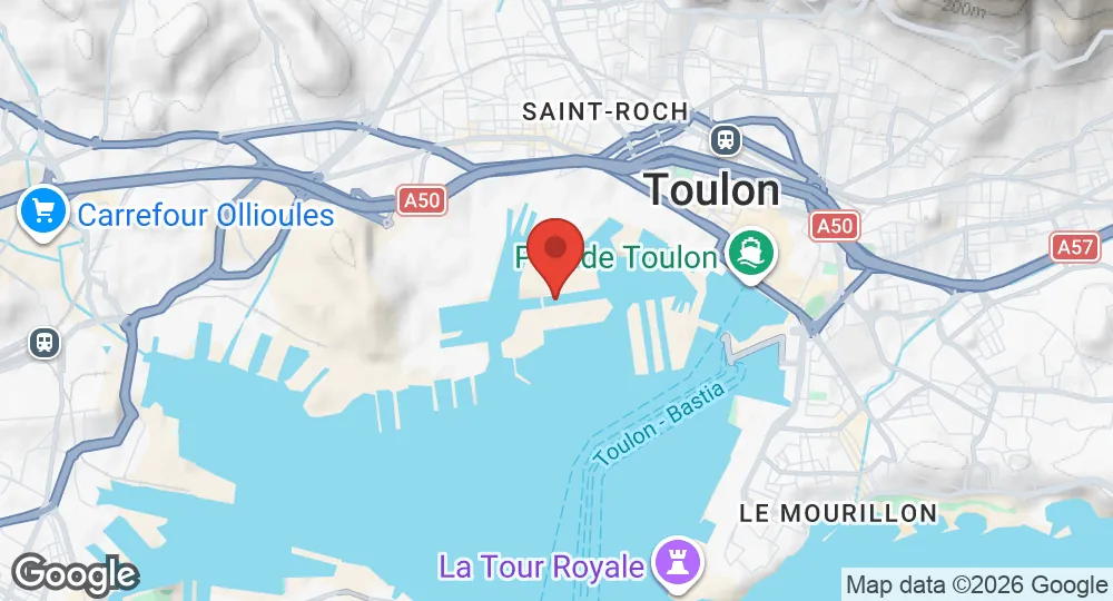 Map of Toulon Naval Base