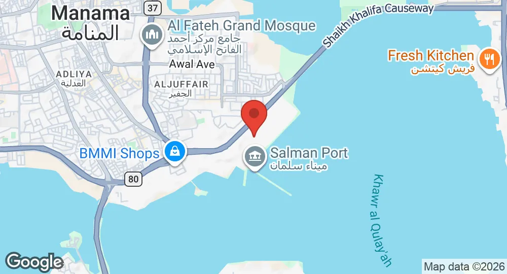 Map of UK Naval Support Facility Bahrain