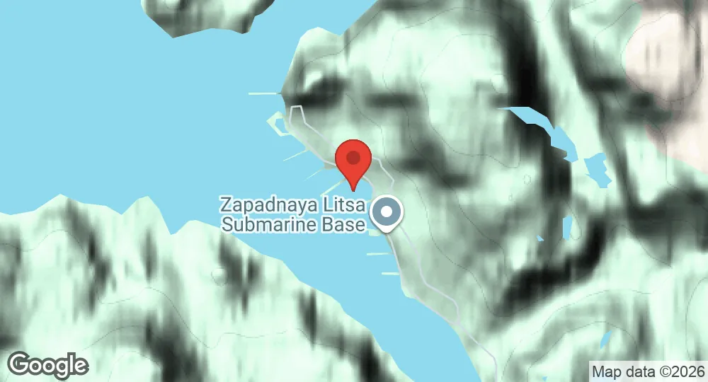 Map of Zapadnaya Litsa Naval Base