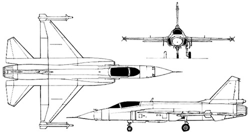 3-view profile of JF-17 Thunder