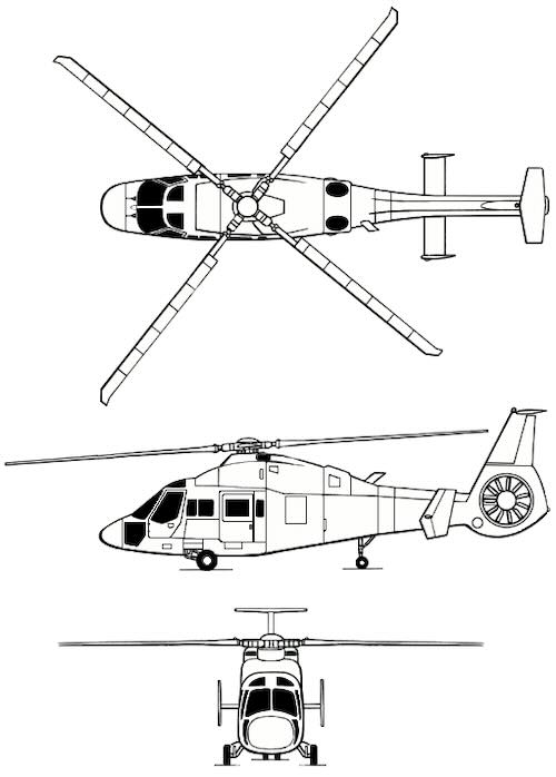 Perfil de 3 vistas de Ka-60 Kasatka