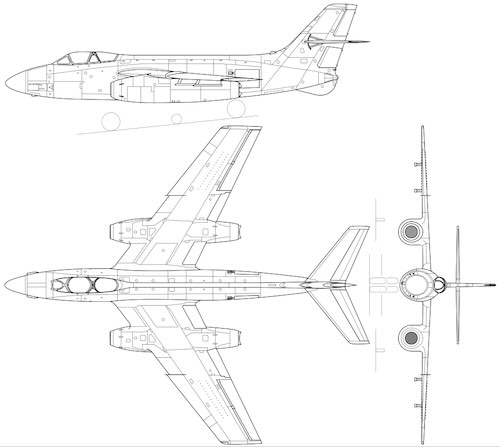 3-view profile of SO 4050 Vautour