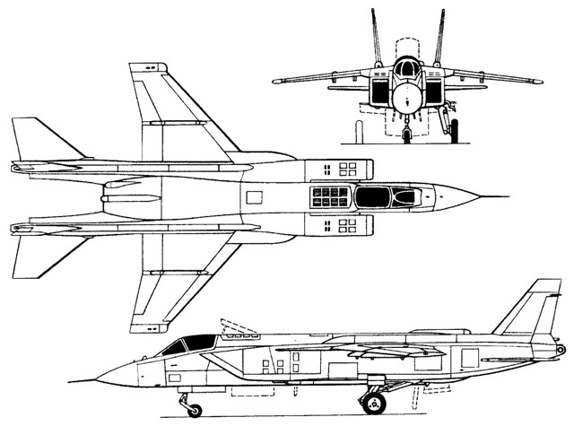 3-view profile of Yak-141 Freestyle