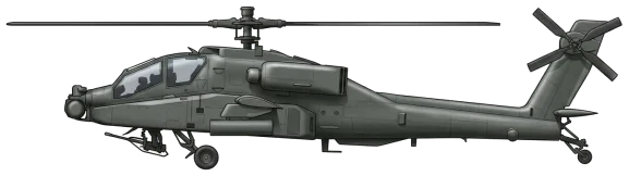 AH-64 Apache profile drawing