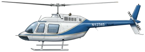206 JetRanger profile drawing