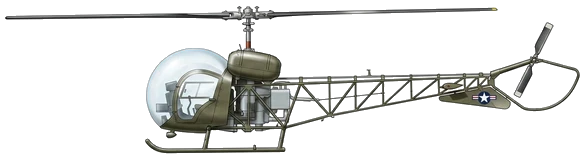 Bell 47 profile drawing