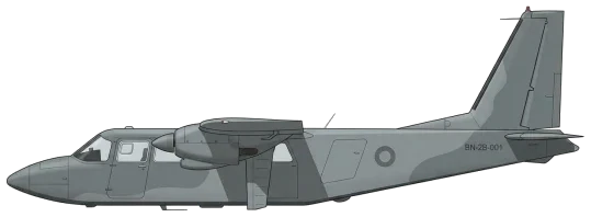 BN-2B Defender profile drawing