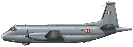 Breguet Br.1150 Atlantic military special mission aircraft side profile drawing