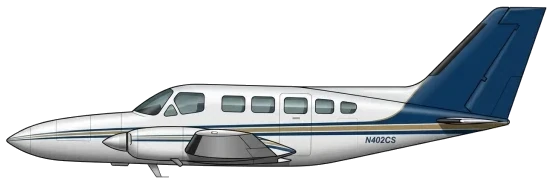 Cessna 402 profile drawing