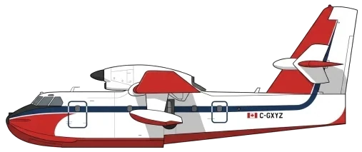 CL-415 Super Scooper profile drawing